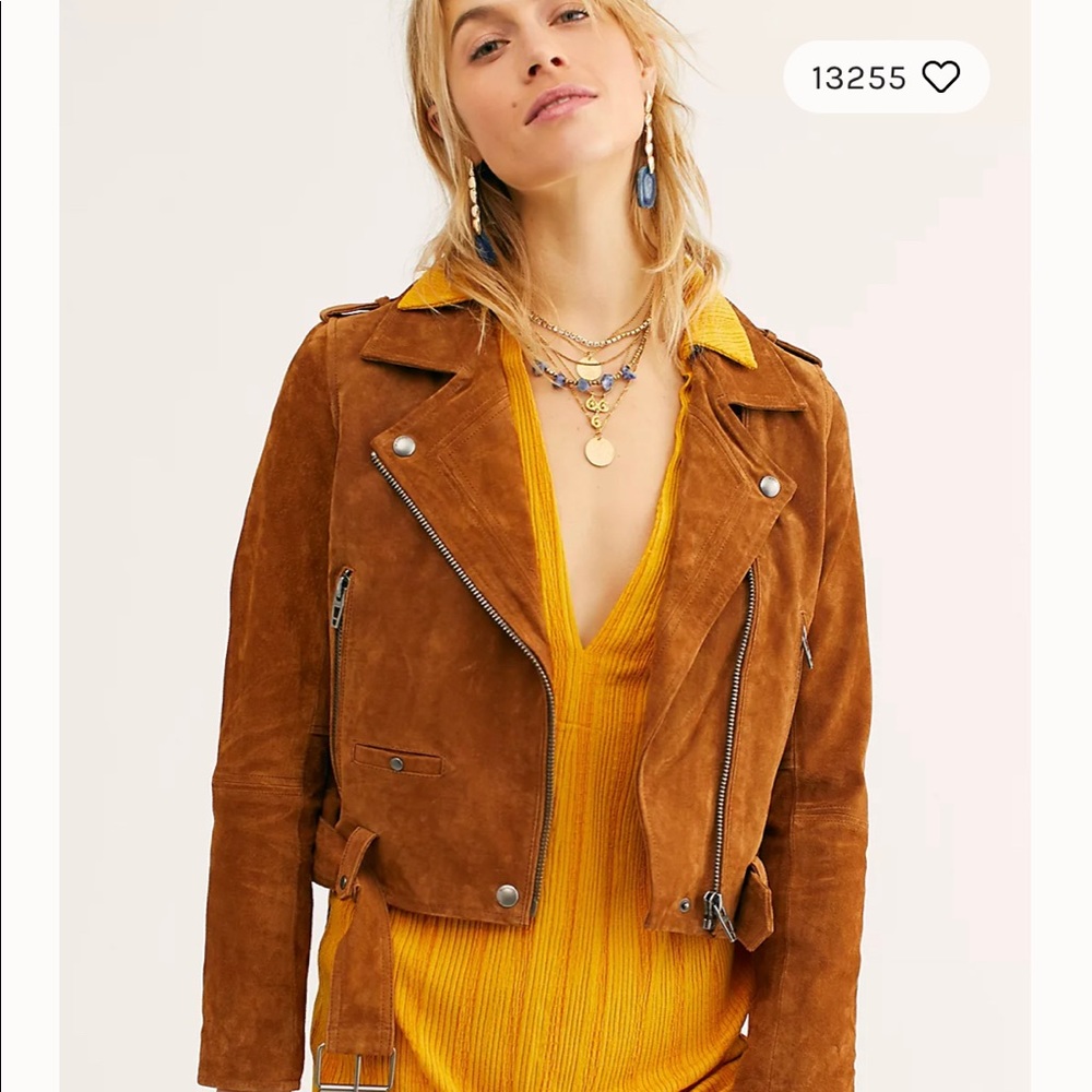 Free People Suede Moto Jacket
